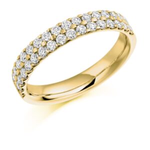 Lily - Double Row Micro-Claw Set Diamond Wedding Ring