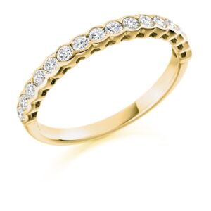 Zoey - Half Eternity Rubover Set Diamond Wedding Ring
