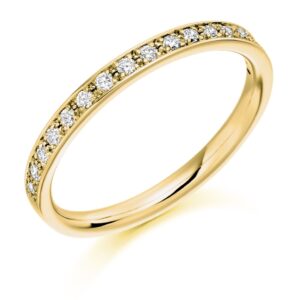 Layla - Grain Set Diamond Wedding Ring