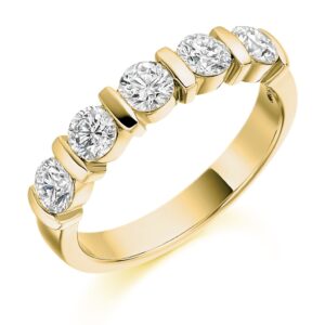 Natalie - Bar Set Diamond Wedding Ring