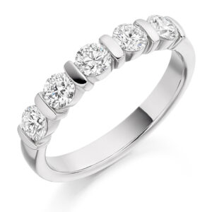 Lillian - Bar Set Diamond Wedding Ring