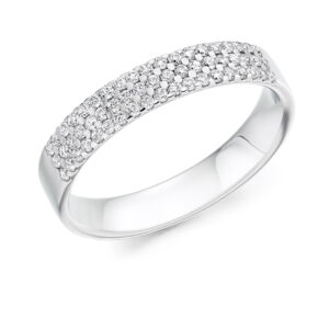 Hazel - Triple Row Micro-Claw Set Diamond Wedding Ring
