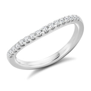 Savannah - Curved Micro-Claw Set Diamond Wedding Ring
